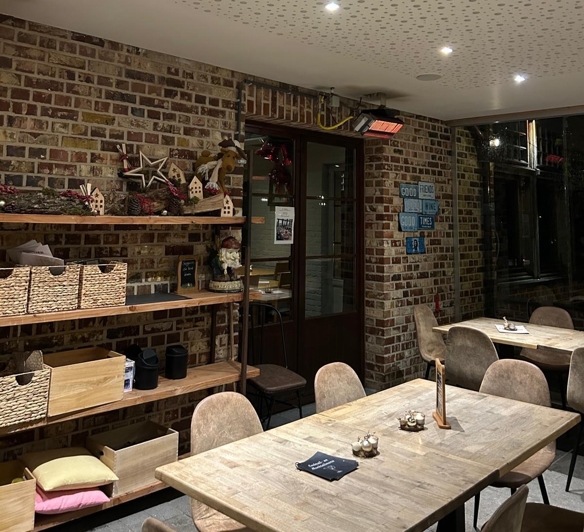 Interieur van de brasserie